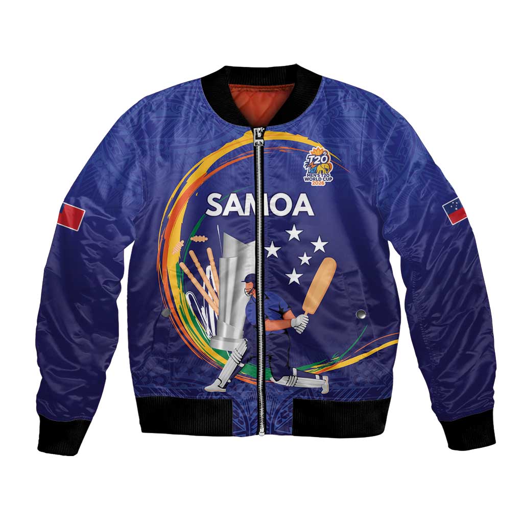 Custom Cricket Samoa East Asia-Pacific Bomber Jacket Samoa Storming the Limits - Wonder Print Shop