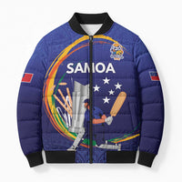 Custom Cricket Samoa East Asia-Pacific Bomber Puffer Jacket Samoa Storming the Limits - Wonder Print Shop