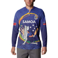 Custom Cricket Samoa East Asia-Pacific Button Sweatshirt Samoa Storming the Limits - Wonder Print Shop