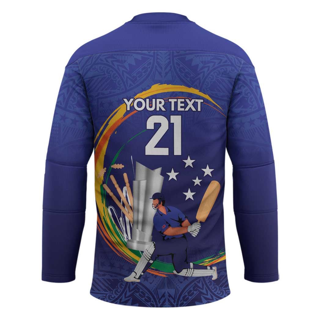 Custom Cricket Samoa East Asia-Pacific Hockey Jersey Samoa Storming the Limits - Wonder Print Shop