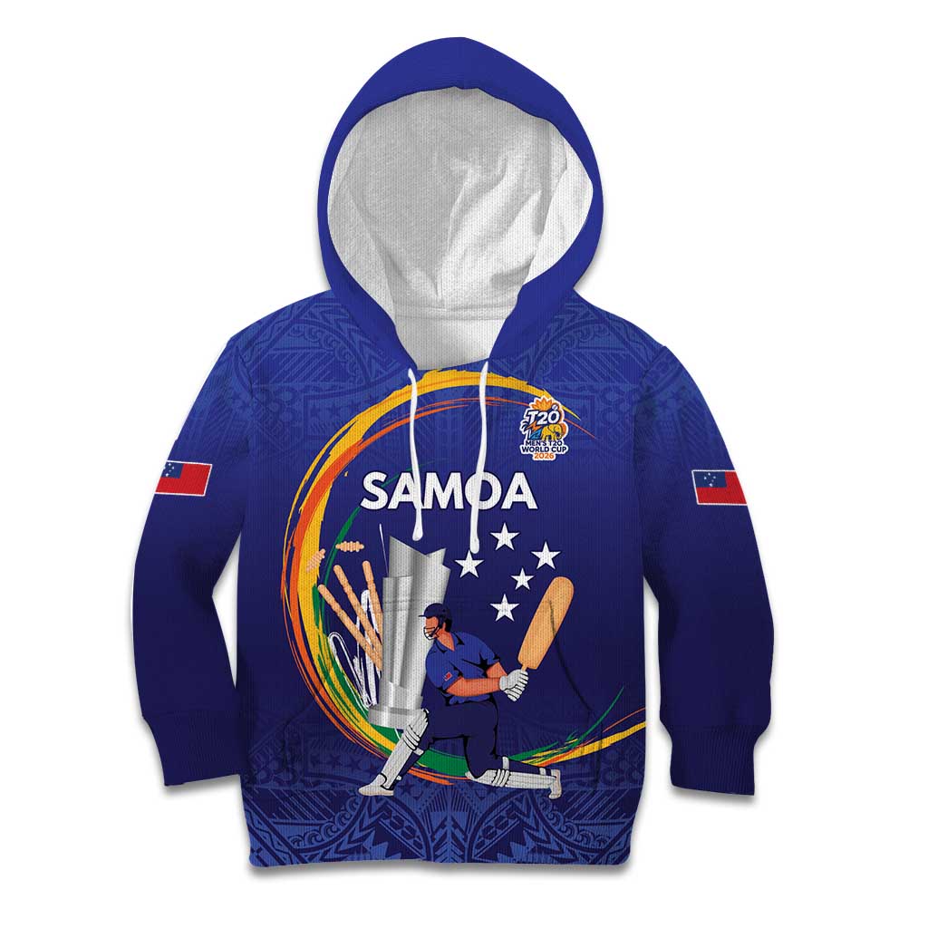 Custom Cricket Samoa East Asia-Pacific Kid Hoodie Samoa Storming the Limits - Wonder Print Shop