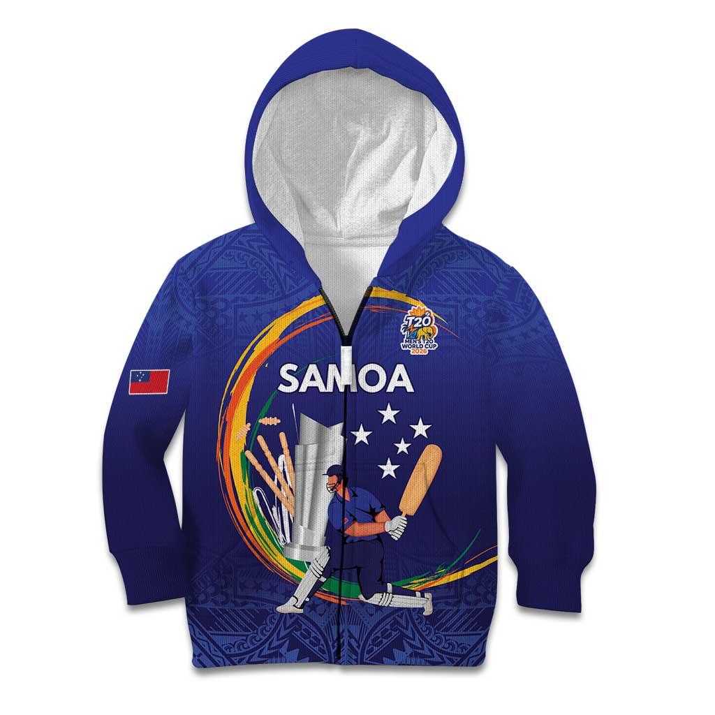 Custom Cricket Samoa East Asia-Pacific Kid Hoodie Samoa Storming the Limits - Wonder Print Shop
