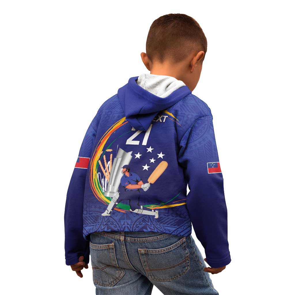 Custom Cricket Samoa East Asia-Pacific Kid Hoodie Samoa Storming the Limits - Wonder Print Shop