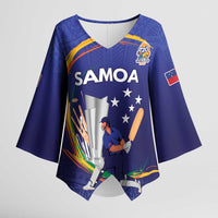 Custom Cricket Samoa East Asia-Pacific Kimono Sleeve Blouse Samoa Storming the Limits - Wonder Print Shop