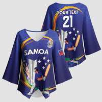 Custom Cricket Samoa East Asia-Pacific Kimono Sleeve Blouse Samoa Storming the Limits - Wonder Print Shop