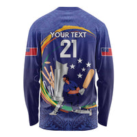 Custom Cricket Samoa East Asia-Pacific Long Sleeve Shirt Samoa Storming the Limits - Wonder Print Shop