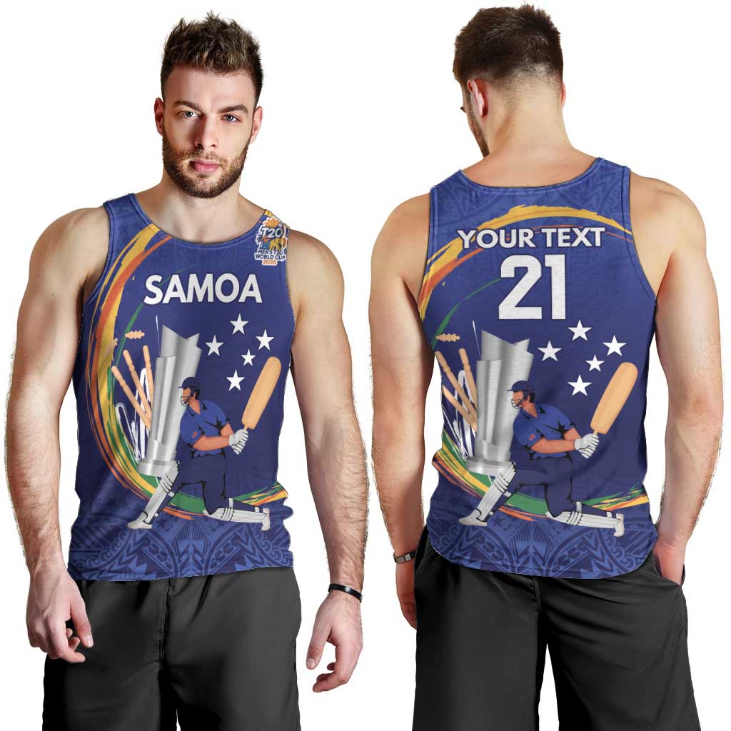 Custom Cricket Samoa East Asia-Pacific Men Tank Top Samoa Storming the Limits - Wonder Print Shop