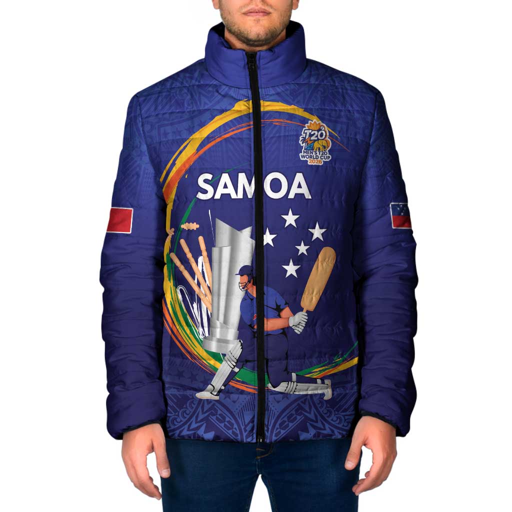 Custom Cricket Samoa East Asia-Pacific Padded Jacket Samoa Storming the Limits - Wonder Print Shop