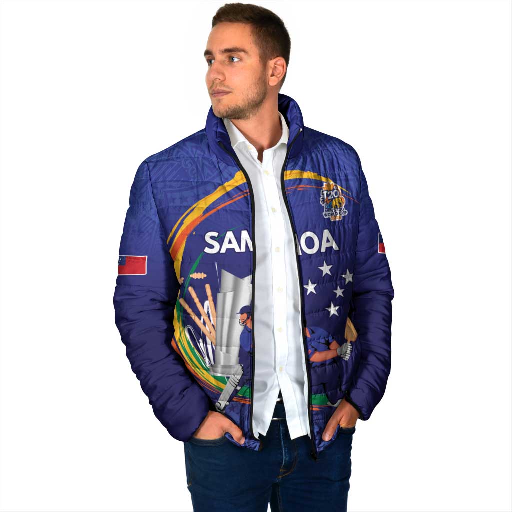 Custom Cricket Samoa East Asia-Pacific Padded Jacket Samoa Storming the Limits - Wonder Print Shop