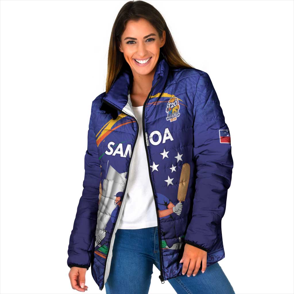 Custom Cricket Samoa East Asia-Pacific Padded Jacket Samoa Storming the Limits - Wonder Print Shop