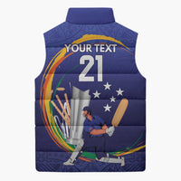 Custom Cricket Samoa East Asia-Pacific Sleeveless Puffer Jacket Samoa Storming the Limits - Wonder Print Shop