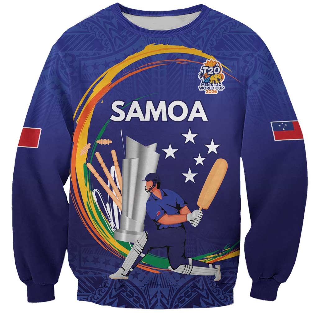 Custom Cricket Samoa East Asia-Pacific Sweatshirt Samoa Storming the Limits - Wonder Print Shop