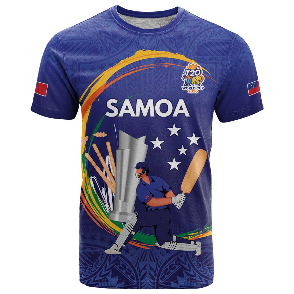 Custom Cricket Samoa East Asia-Pacific T Shirt Samoa Storming the Limits - Wonder Print Shop