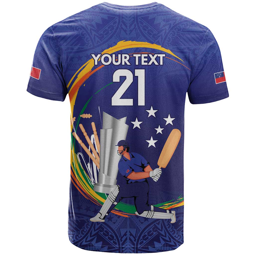 Custom Cricket Samoa East Asia-Pacific T Shirt Samoa Storming the Limits - Wonder Print Shop
