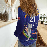 Custom Cricket Samoa East Asia-Pacific Women Casual Shirt Samoa Storming the Limits - Wonder Print Shop