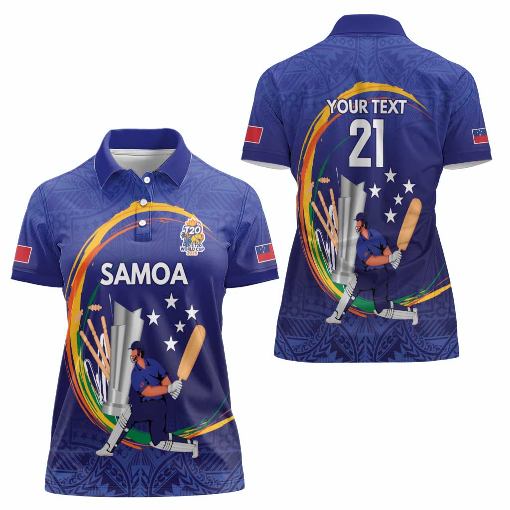 Custom Cricket Samoa East Asia-Pacific Women Polo Shirt Samoa Storming the Limits - Wonder Print Shop
