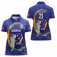 Custom Cricket Samoa East Asia-Pacific Women Polo Shirt Samoa Storming the Limits - Wonder Print Shop