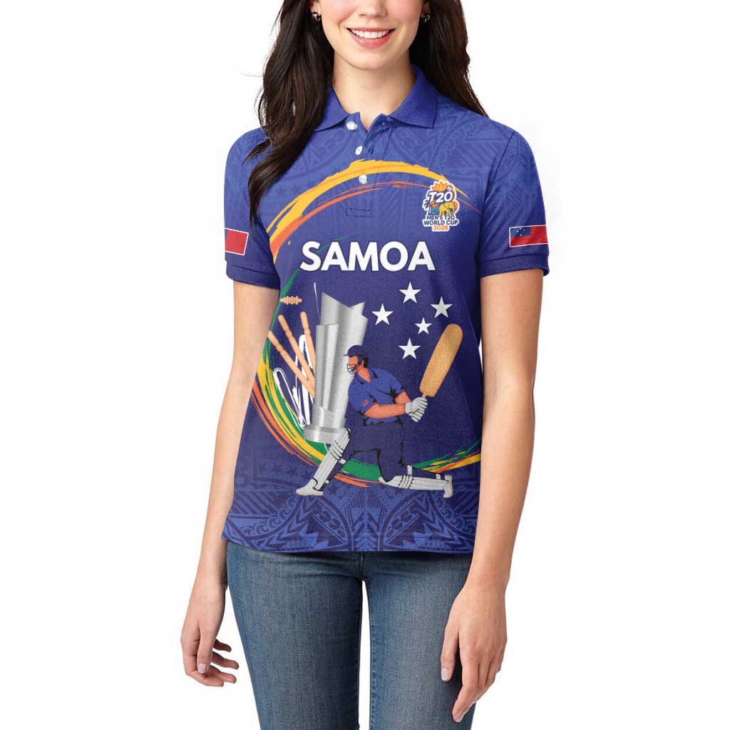 Custom Cricket Samoa East Asia-Pacific Women Polo Shirt Samoa Storming the Limits - Wonder Print Shop