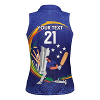 Custom Cricket Samoa East Asia-Pacific Women Sleeveless Polo Shirt Samoa Storming the Limits - Wonder Print Shop