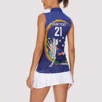 Custom Cricket Samoa East Asia-Pacific Women Sleeveless Polo Shirt Samoa Storming the Limits - Wonder Print Shop