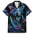 Polynesia Ribbon Butterflies Kid Hawaiian Shirt Silver Fern Breast Cancer With Papua Shell Pattern - Wonder Print Shop
