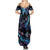 Personalised Polynesia Ribbon Butterflies Summer Maxi Dress Silver Fern Breast Cancer With Papua Shell Pattern - Wonder Print Shop