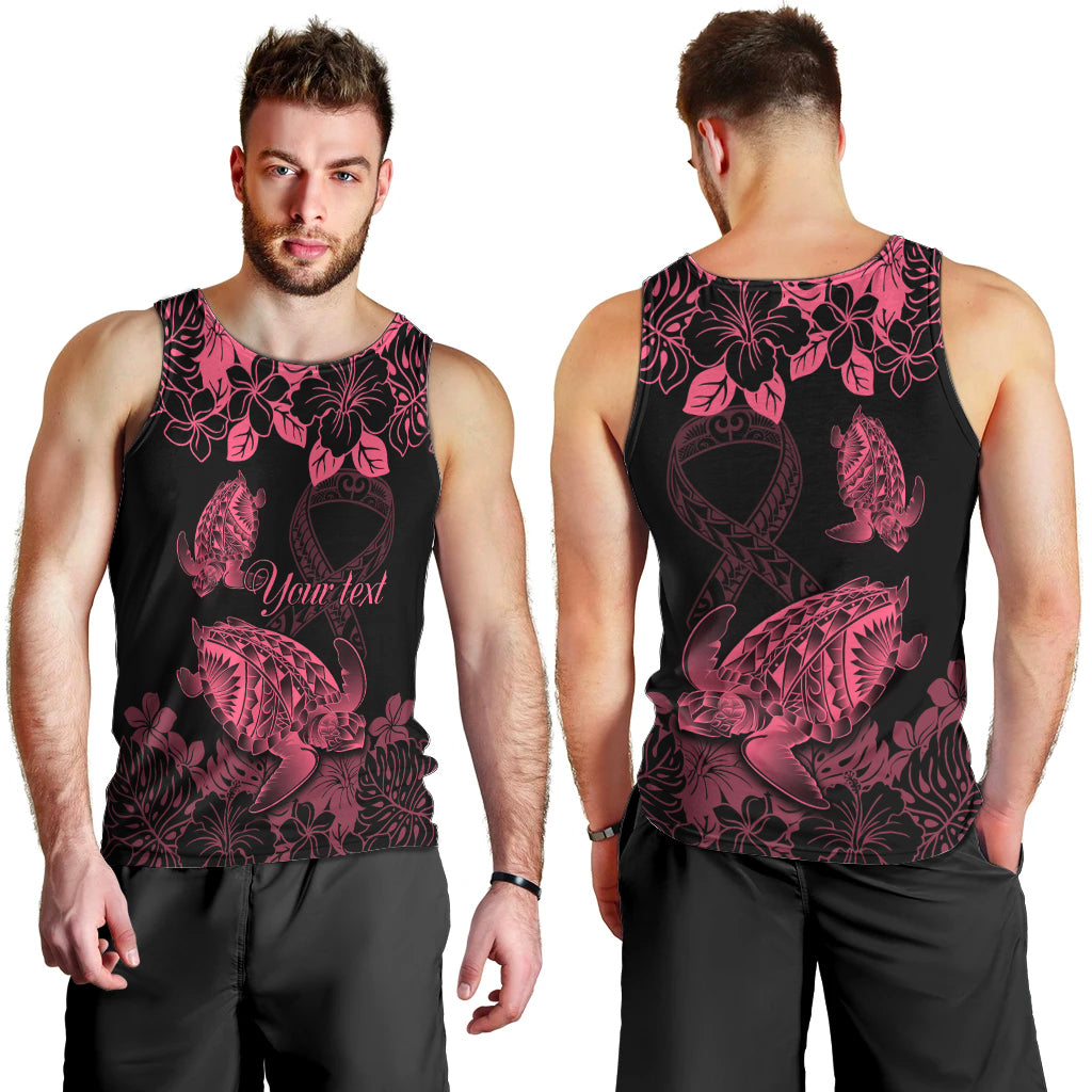 personalised-polynesian-turtle-ribbon-men-tank-top-think-pink-breast-cancer-with-pacific-hibiscus