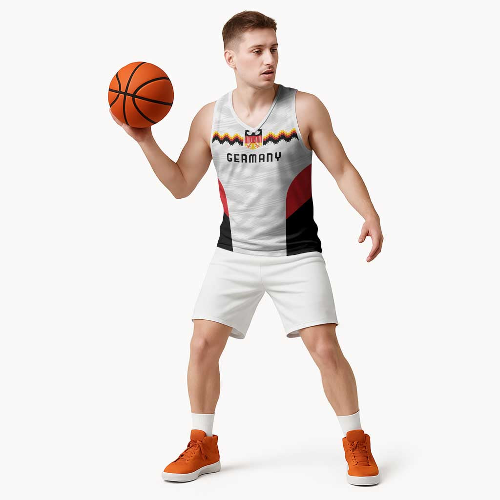 Germany Basketball History Champion Basketball Jersey Deutschland Black Red Gold Victory - Wonder Print Shop