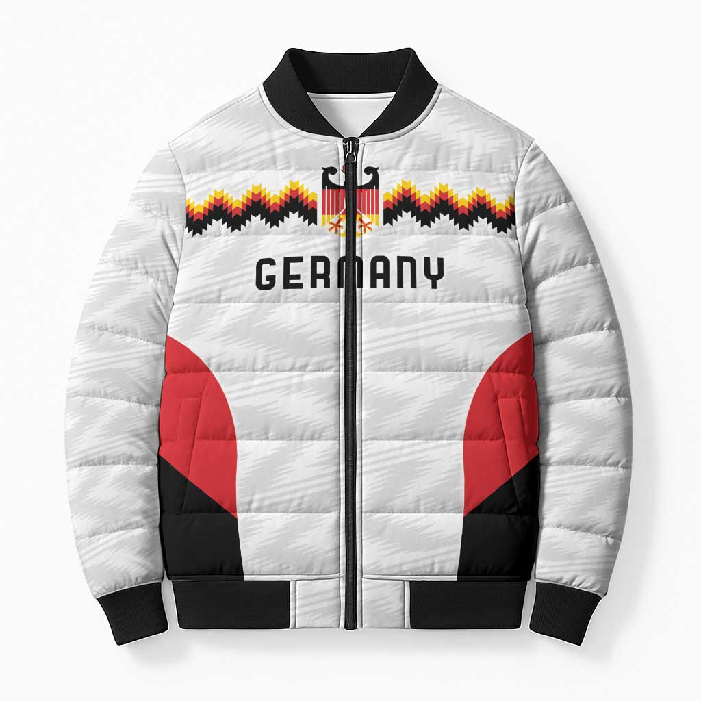 Germany Basketball History Champion Bomber Puffer Jacket Deutschland Black Red Gold Victory - Wonder Print Shop