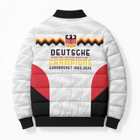 Germany Basketball History Champion Bomber Puffer Jacket Deutschland Black Red Gold Victory - Wonder Print Shop