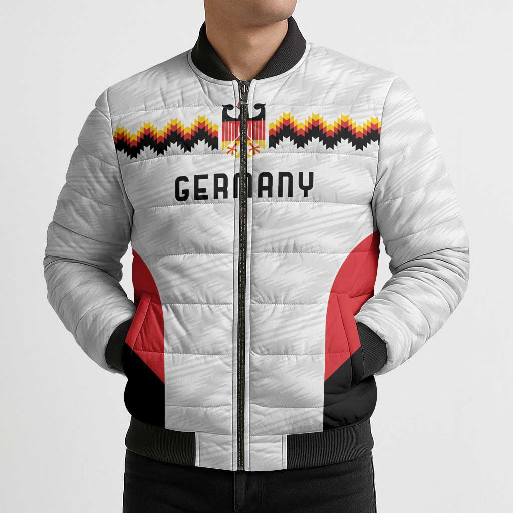 Germany Basketball History Champion Bomber Puffer Jacket Deutschland Black Red Gold Victory - Wonder Print Shop