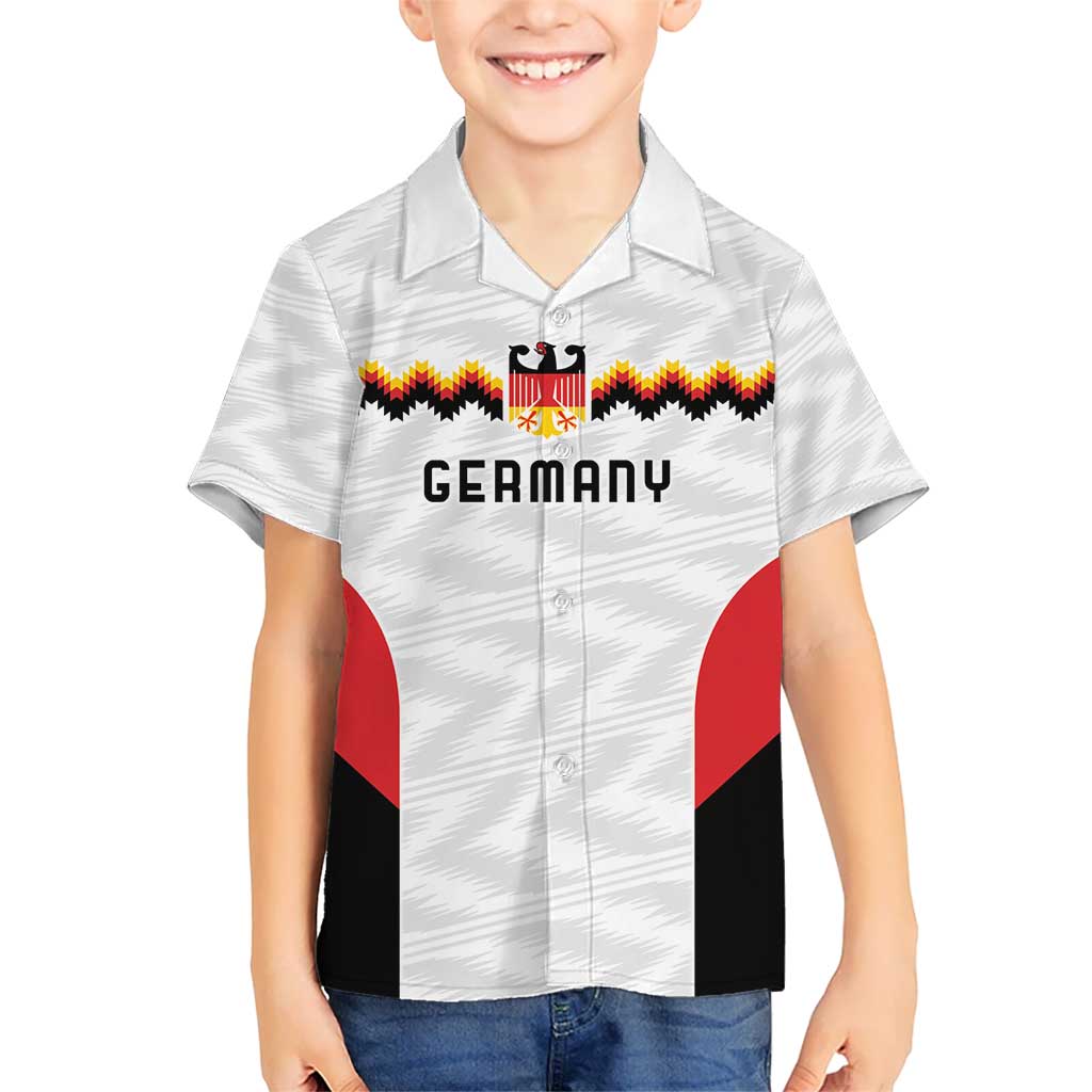 Germany Basketball History Champion Kid Hawaiian Shirt Deutschland Black Red Gold Victory - Wonder Print Shop