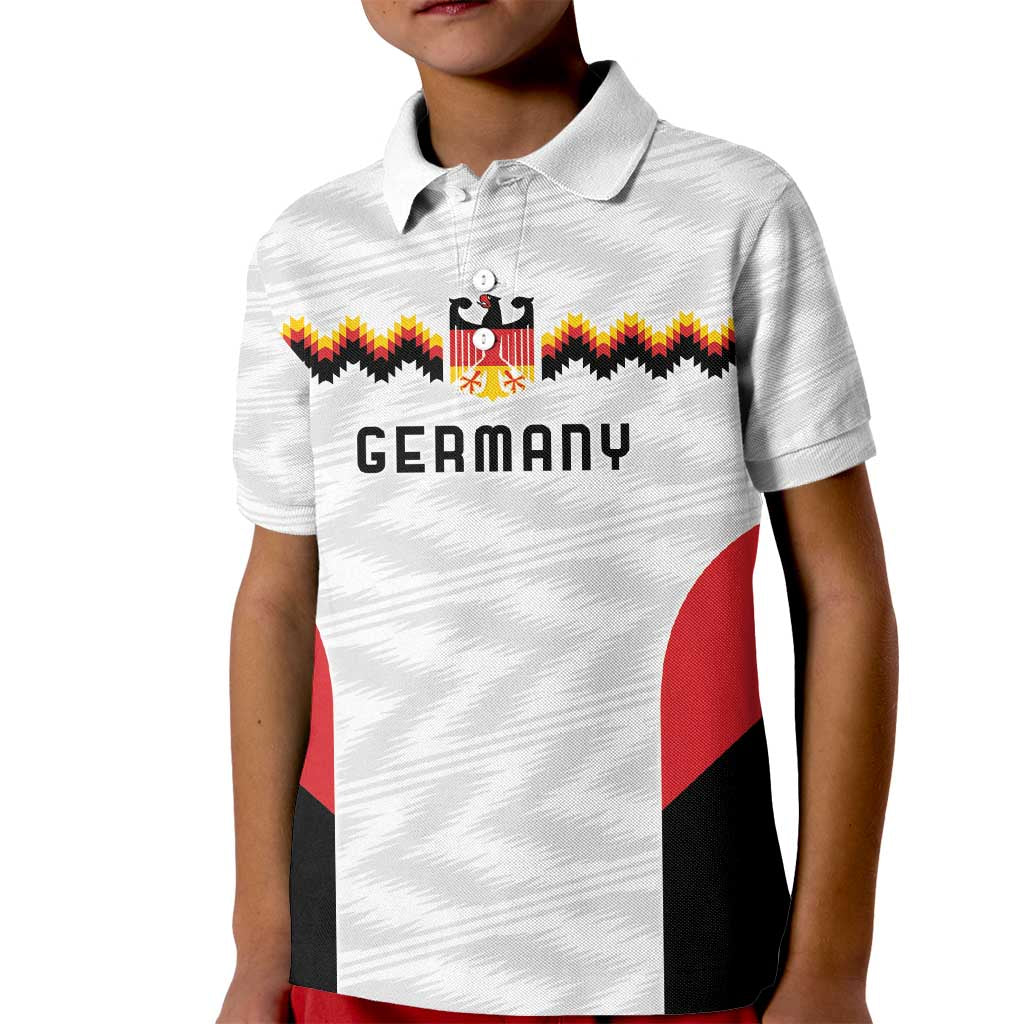 Germany Basketball History Champion Kid Polo Shirt Deutschland Black Red Gold Victory - Wonder Print Shop
