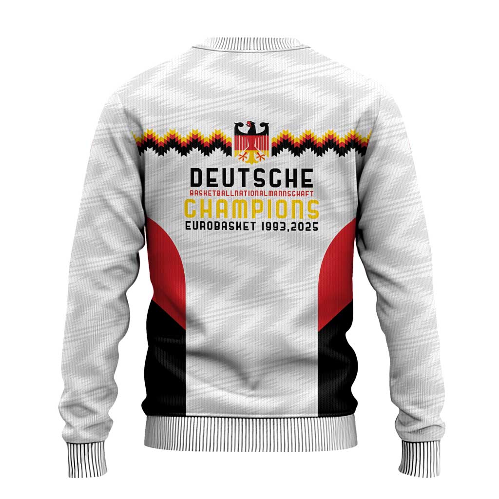 Germany Basketball History Champion Ugly Christmas Sweater Deutschland Black Red Gold Victory - Wonder Print Shop