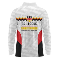 Germany Basketball History Champion Long Sleeve Polo Shirt Deutschland Black Red Gold Victory - Wonder Print Shop
