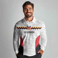Germany Basketball History Champion Long Sleeve Polo Shirt Deutschland Black Red Gold Victory - Wonder Print Shop