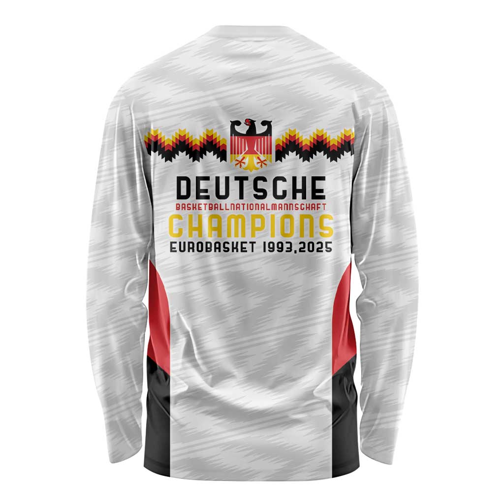 Germany Basketball History Champion Long Sleeve Shirt Deutschland Black Red Gold Victory - Wonder Print Shop