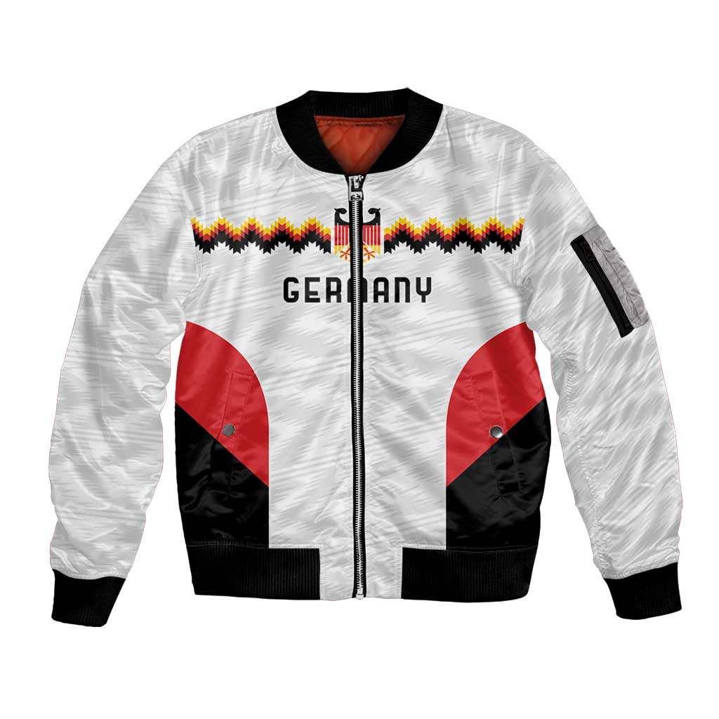 Germany Basketball History Champion Sleeve Zip Bomber Jacket Deutschland Black Red Gold Victory - Wonder Print Shop