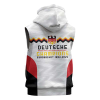 Germany Basketball History Champion Sleeveless Hoodie Deutschland Black Red Gold Victory - Wonder Print Shop