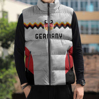 Germany Basketball History Champion Sleeveless Puffer Jacket Deutschland Black Red Gold Victory - Wonder Print Shop