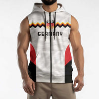 Germany Basketball History Champion Sleeveless Zip Hoodie Deutschland Black Red Gold Victory - Wonder Print Shop