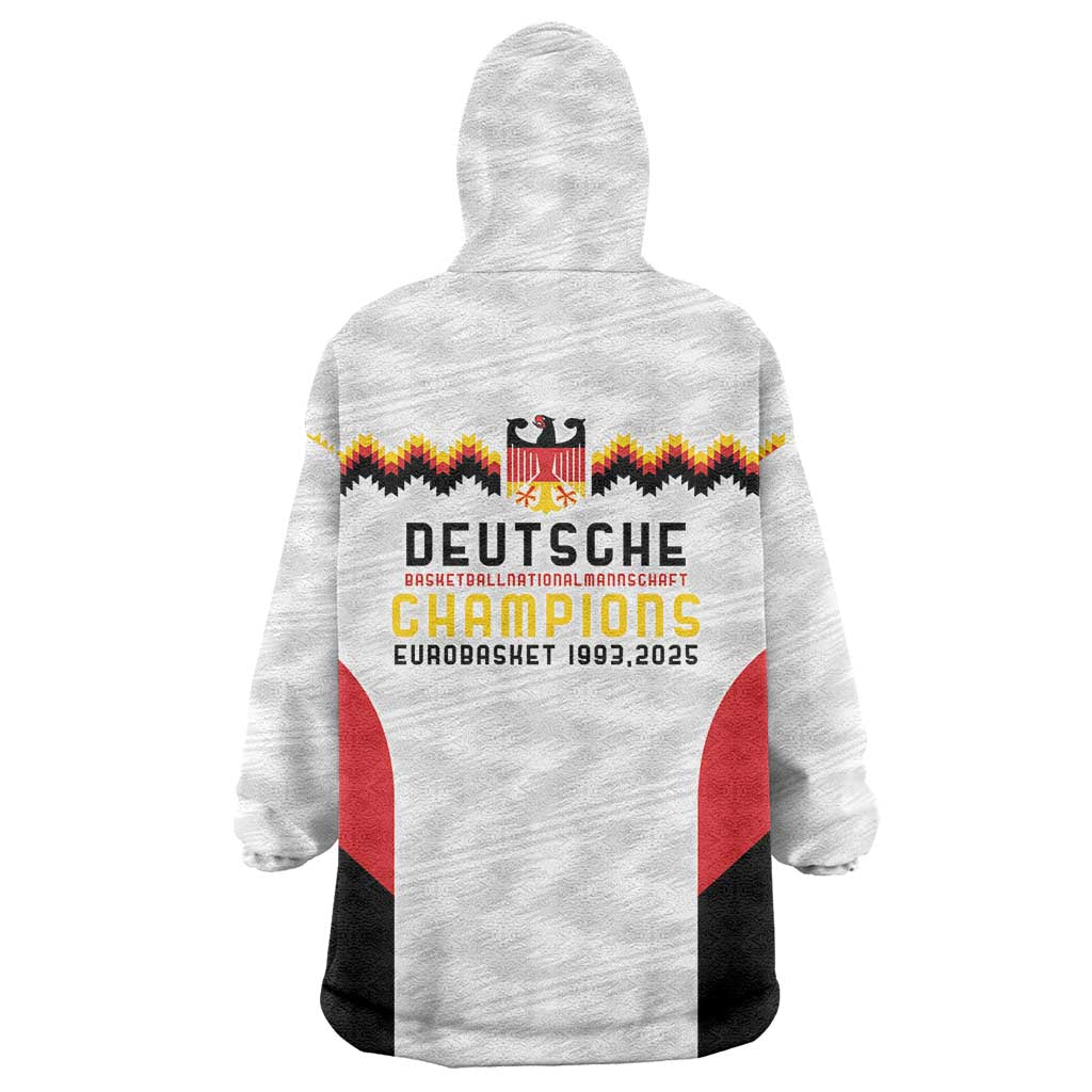 Germany Basketball History Champion Wearable Blanket Hoodie Deutschland Black Red Gold Victory - Wonder Print Shop