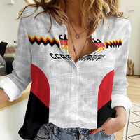 Germany Basketball History Champion Women Casual Shirt Deutschland Black Red Gold Victory - Wonder Print Shop