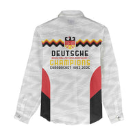 Germany Basketball History Champion Women Casual Shirt Deutschland Black Red Gold Victory - Wonder Print Shop