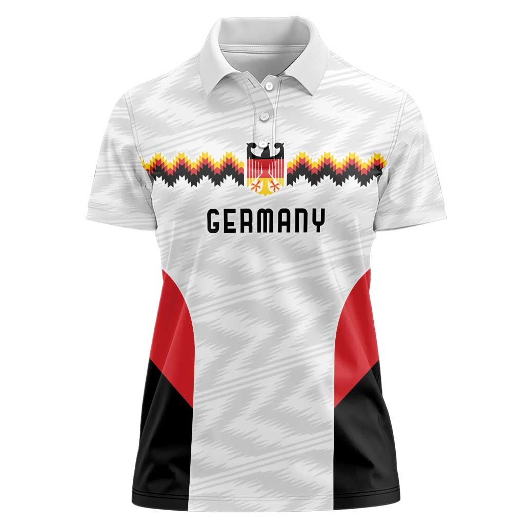 Germany Basketball History Champion Women Polo Shirt Deutschland Black Red Gold Victory - Wonder Print Shop