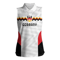 Germany Basketball History Champion Women Sleeveless Polo Shirt Deutschland Black Red Gold Victory - Wonder Print Shop