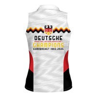 Germany Basketball History Champion Women Sleeveless Polo Shirt Deutschland Black Red Gold Victory - Wonder Print Shop