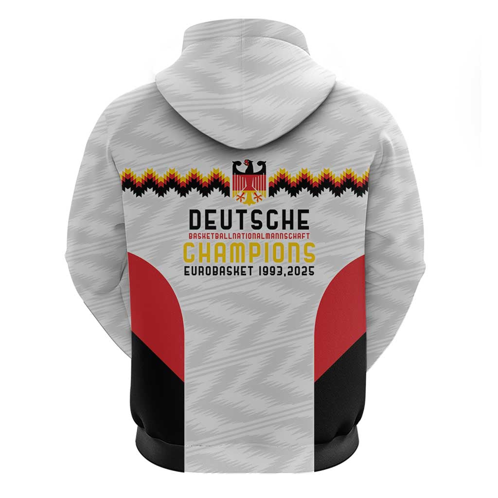 Germany Basketball History Champion Zip Hoodie Deutschland Black Red Gold Victory - Wonder Print Shop