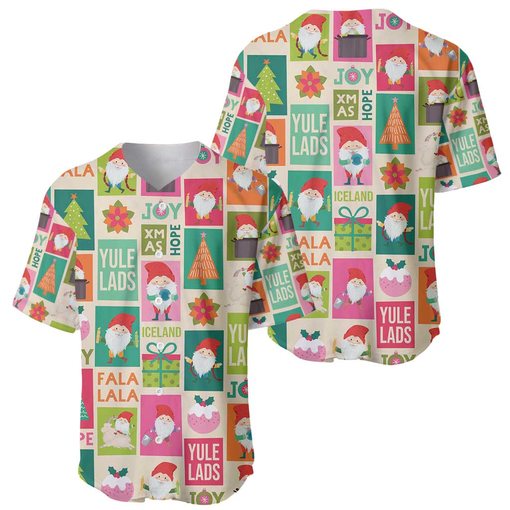 Cute Yule Lads Christmas Baseball Jersey Icelandic Jolasveinar Hippie Style LT9 - Wonder Print Shop