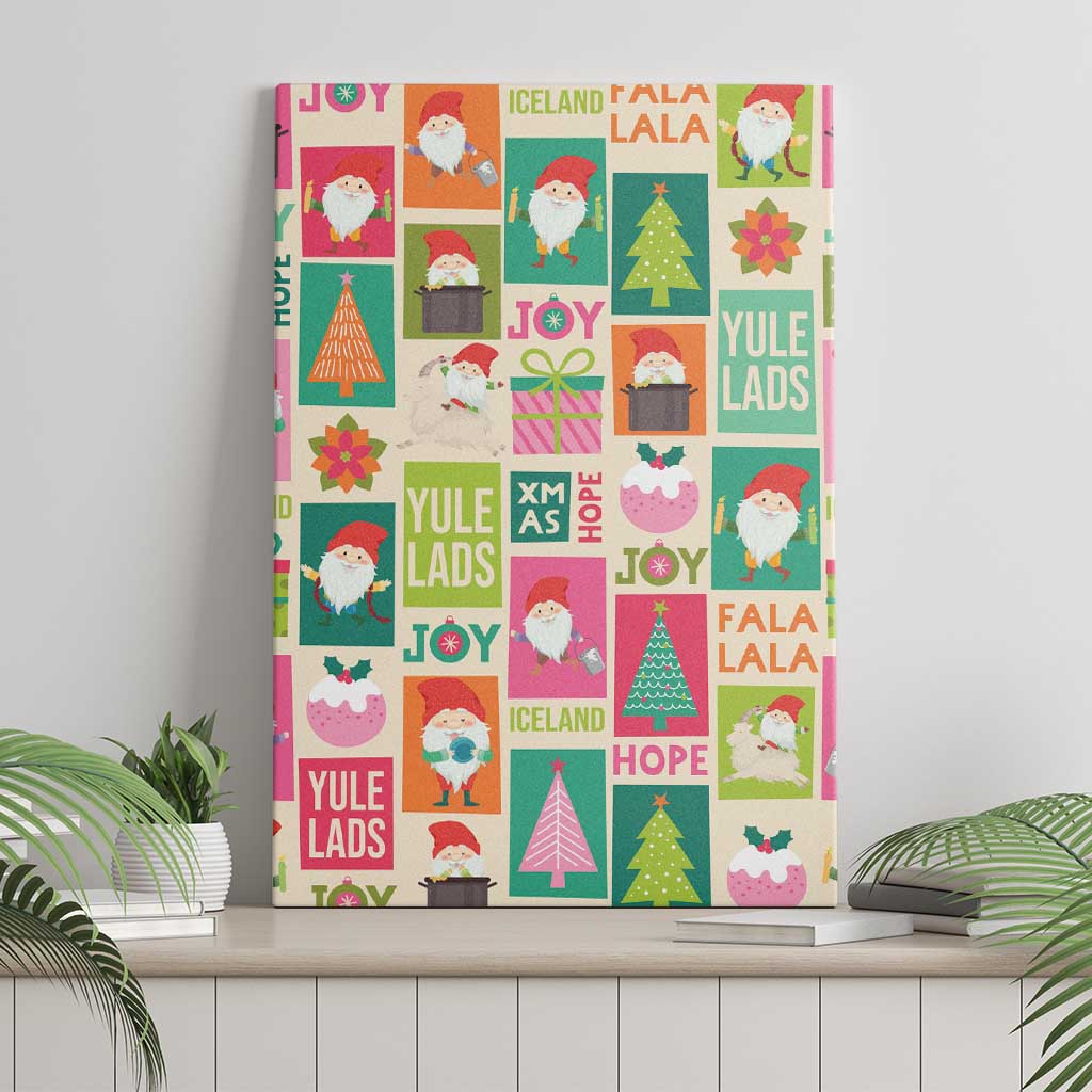 Cute Yule Lads Christmas Canvas Wall Art Icelandic Jolasveinar Hippie Style LT9 - Wonder Print Shop